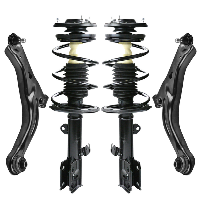 Shoxtec 4pc Front Suspension Shock Absorber Kits Replacement for 01-12 Ford Escape 01-06 Mazda Tribute 08-11 Mazda Tribute 05-11 Mercury Mariner includes 2 Complete Struts 2 Control Arms