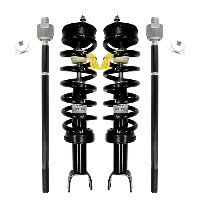 Shoxtec 4pc Front Suspension Shock Absorber Kits Replacement for 2009-2018 Dodge Ram 1500 2019-2020 RAM 1500 4WD Only Classic Includes 2 Complete Struts 2 Front Inner Tie Rod End