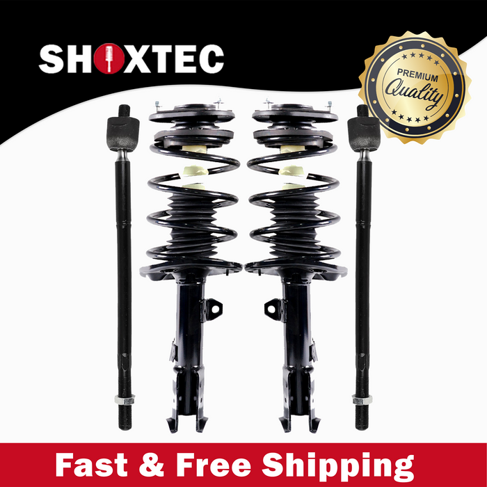 Shoxtec 4pc Front Suspension Shock Absorber Kits Replacement for 2014-2019 Toyota Corolla 1.8L I4 Excludes Sport suspension Includes 2 Complete Struts 2 Inner Tie Rod End
