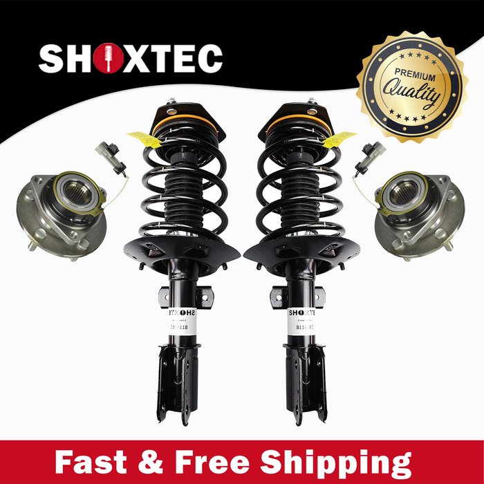 Shoxtec Front Struts Wheel Bearing Hubs Set Replacement for 2004 - 2008 Pontiac Grand Prix Repl. Part No. 172177 513179