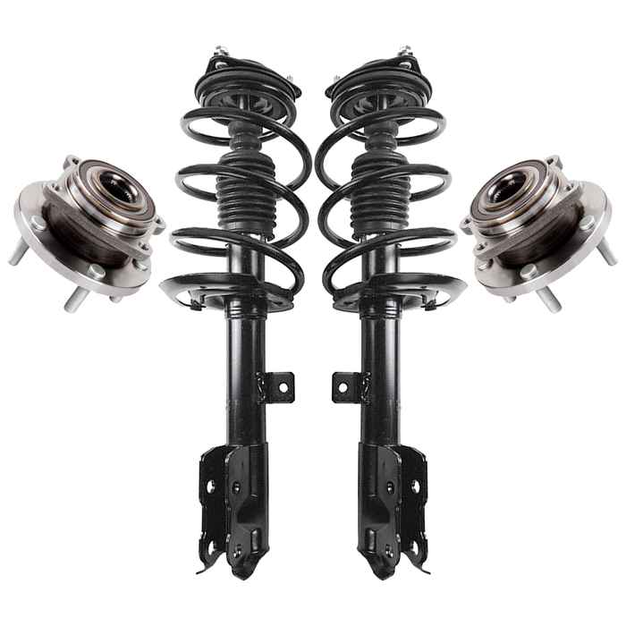 Shoxtec Front Struts Wheel Bearing Hubs Set Replacement for 2009 Dodge Caliber Repl. Part No. 172368 172367 513263