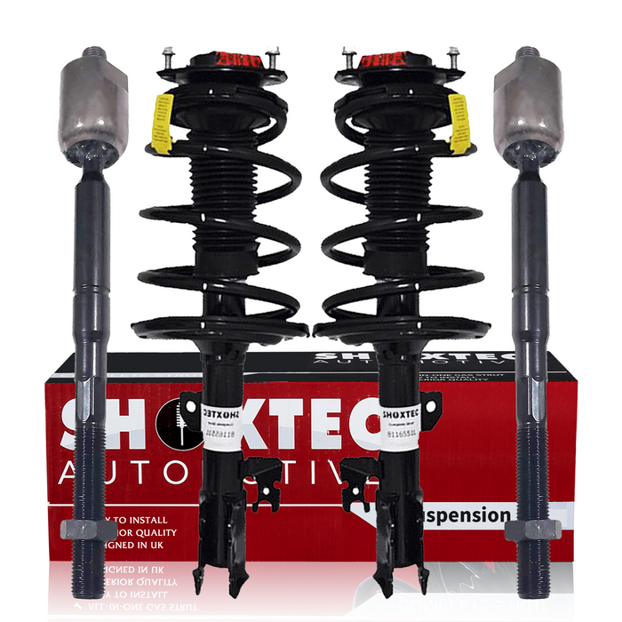 Shoxtec 4pc Front Suspension Shock Absorber Kits Replacement for 2007-2011 Toyota Camry 2006-2012 Toyota Avalon 2007-2009 Lexus ES350 Includes 2 Complete Struts 2 Front Inner Tie Rod End