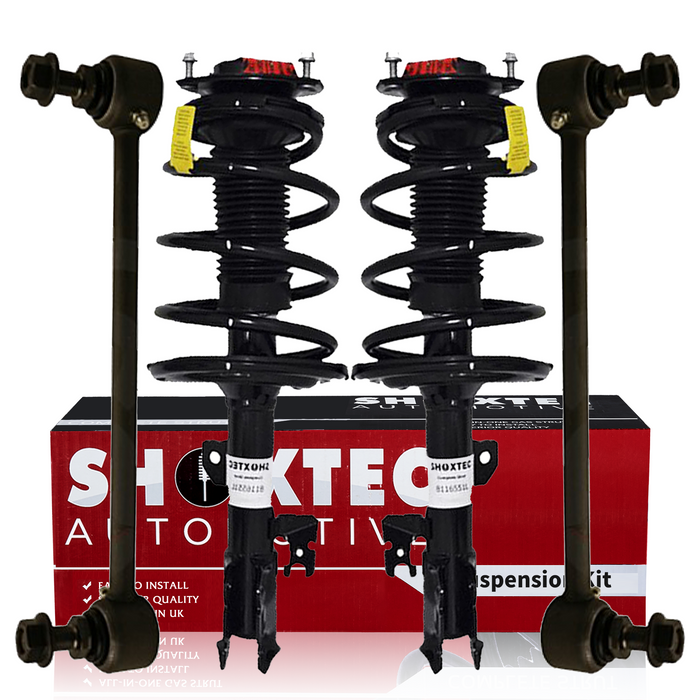 Shoxtec 4pc Front Suspension Shock Absorber Kits Replacement for 2007-2011 Toyota Camry 2006-2012 Toyota Avalon 2007-2009 Lexus ES350 Includes 2 Complete Struts 2 Front Sway Bar Endlink
