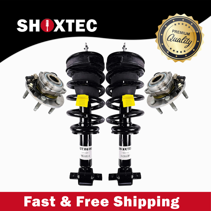 Shoxtec Front Struts Wheel Bearing Hubs Set Replacement for 2015 2016 2017 2018 Chevrolet Tahoe 4WD Repl Part No. 139104 515160