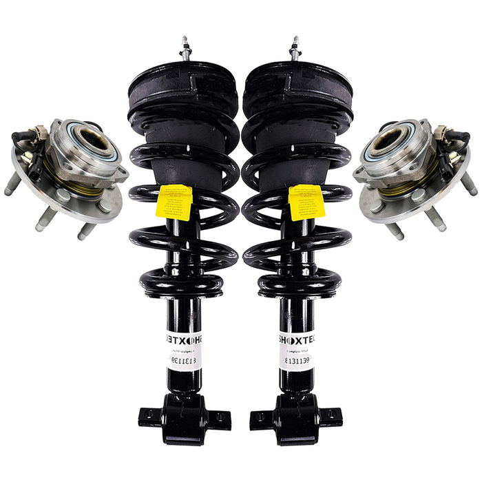Shoxtec Front Struts Wheel Bearing Hubs Set Replacement for 2015 2016 2017 2018 Chevrolet Tahoe 4WD Repl Part No. 139104 515160