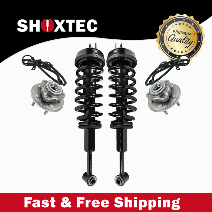 Shoxtec Front Struts Wheel Bearing Hubs Set Replacement for 2006-2010 Ford Explorer; Replacement for 2006-2010 Mercury Mountaineer Repl Part No. 171124 515078