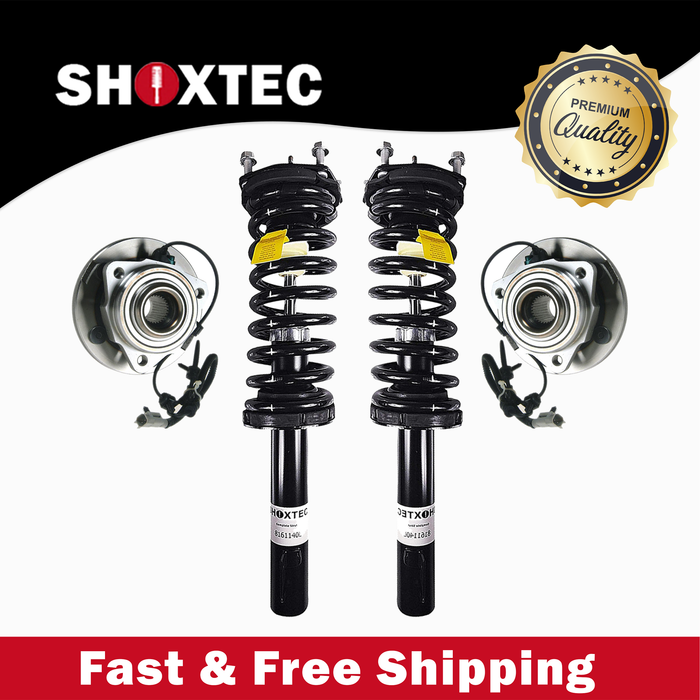 Shoxtec Front Struts Wheel Bearing Hubs Set Replacement for 2006 - 2010 Jeep Commander; Replacement for 2006 - 2010 Jeep Grand Cherokee Repl. Part No. 171377LR 513234