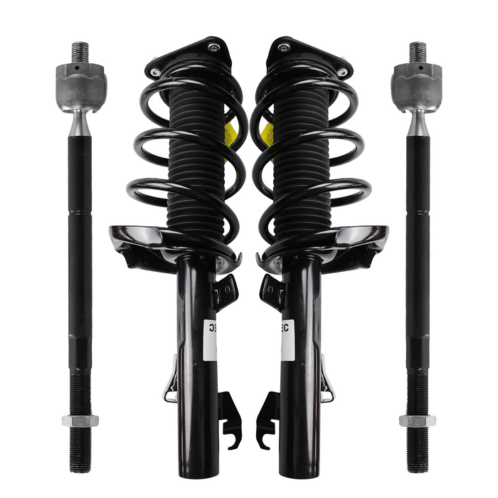 Shoxtec 4pc Front Suspension Shock Absorber Kits Replacement for 2004-2013 Mazda 3 Replacement for 2006-2010 Mazda 5 Includes 2 Complete Struts 2 Front Inner Tie Rod End