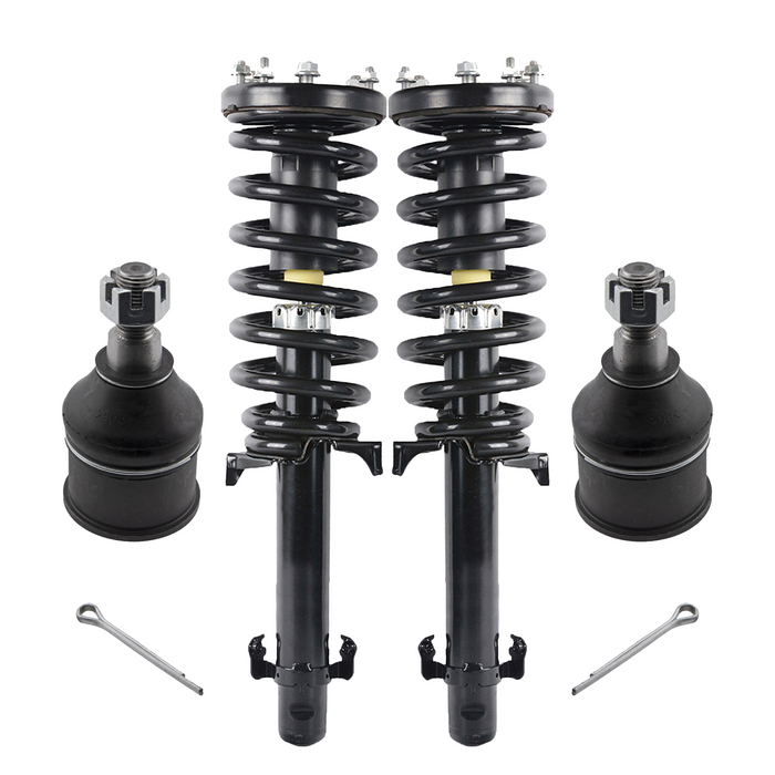 Shoxtec 4pc Front Suspension Shock Absorber Kits Replacement for 2008-2012 Honda Accord Includes 2 Complete Struts 2 Lower Ball Joint