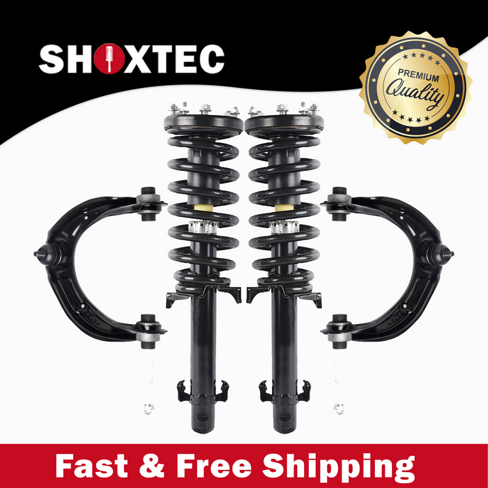Shoxtec 4pc Front Suspension Shock Absorber Kits Replacement for 2008-2012 Honda Accord Includes 2 Complete Struts 2 Front Upper Control Arm And Ball Joint