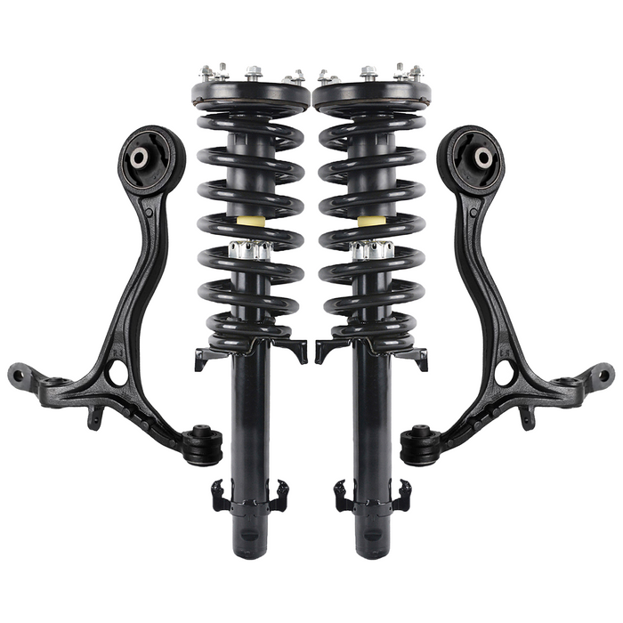Shoxtec 4pc Front Suspension Shock Absorber Kits Replacement for 2008-2012 Honda Accord Includes 2 Complete Struts 2 Front Lower Control Arm