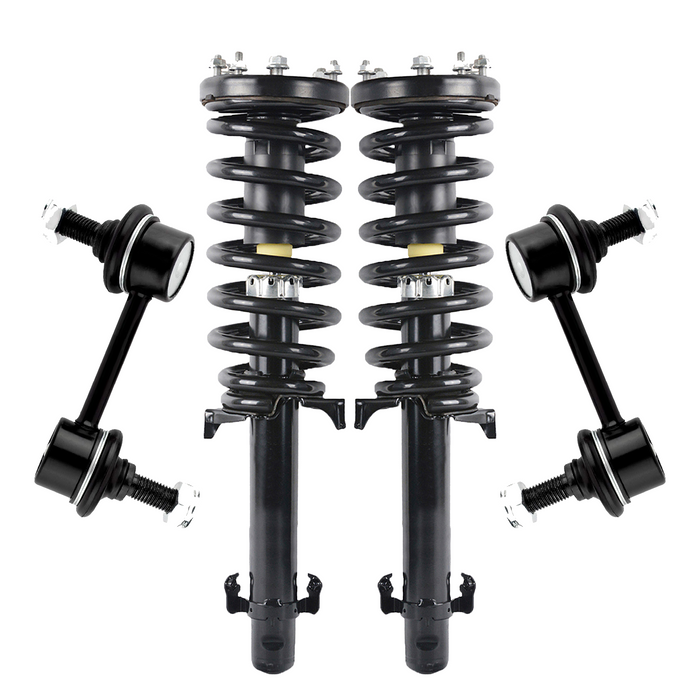 Shoxtec 4pc Front Suspension Shock Absorber Kits Replacement for 2008-2012 Honda Accord Includes 2 Complete Struts 2 Front Sway Bar Endlink