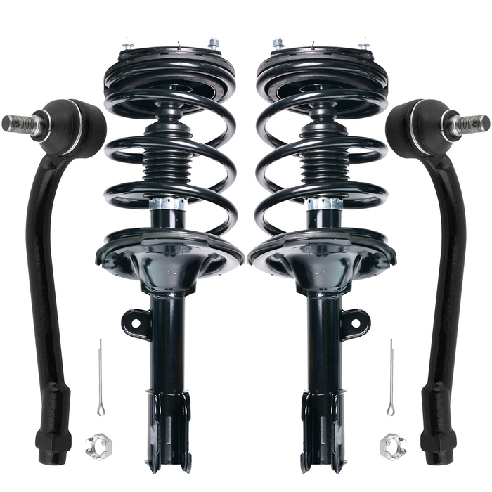 Shoxtec 4pc Front Suspension Shock Absorber Kits Replacement for 2007-2009 Hyundai Santa Fe with Automatic Transmission Only Includes 2 Complete Struts 2 Front Outer Tie Rod End