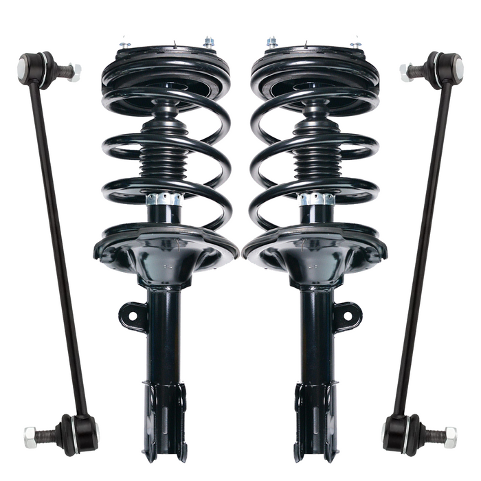 Shoxtec 4pc Front Suspension Shock Absorber Kits Replacement for 2007-2009 Hyundai Santa Fe with Automatic Transmission Only Includes 2 Complete Struts 2 Front Sway Bar End Link