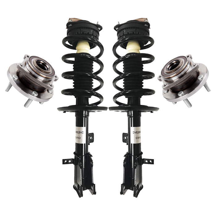 Shoxtec Front Struts Wheel Bearing Hubs Set Replacement for 2011-2014 Chrysler 200 2.4L L4 Sedan 2007-2010 Chrysler Sebring; Replacement for 2008-2014 Dodge Avenger Repl. Part No. 271131 271130 513263