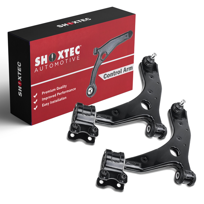 Shoxtec Front Lower Control Arm and Ball Joints Assembly 2pc Passenger Side and Driver Side Replacement for 04-09 Mazda 3 06-17 Mazda 5