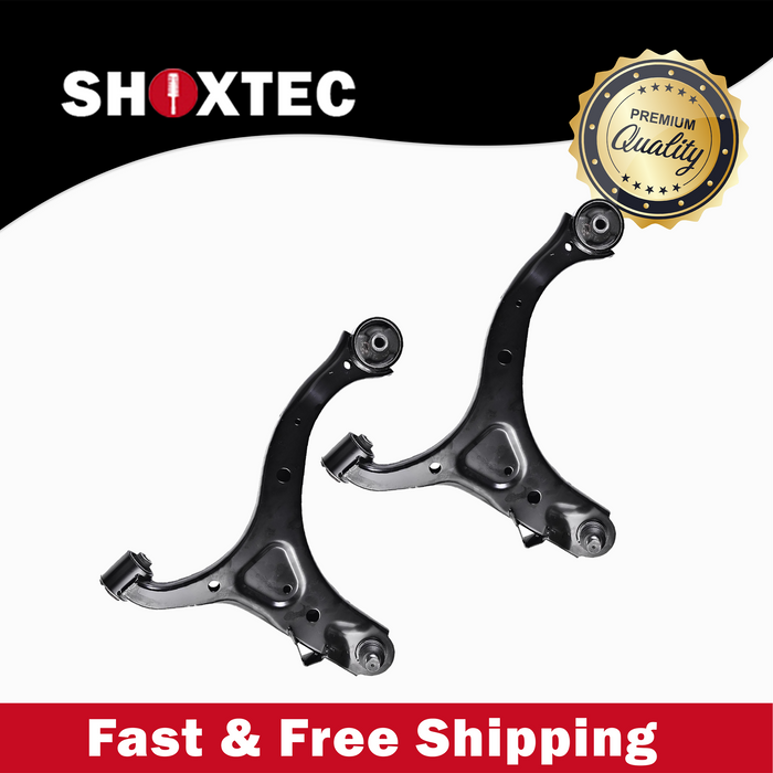 Shoxtec Front Lower Control Arm and Ball Joints Assembly 2pc Passenger Side and Driver Side Replacement for 07-09 Hyundai Santa Fe