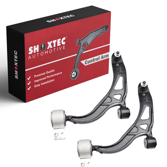 Shoxtec Front Lower Control Arm and Ball Joints Assembly 2pc Passenger Side and Driver Side Replacement for 11-19 Ford Explorer 13-19 Ford Police Interceptor Utility