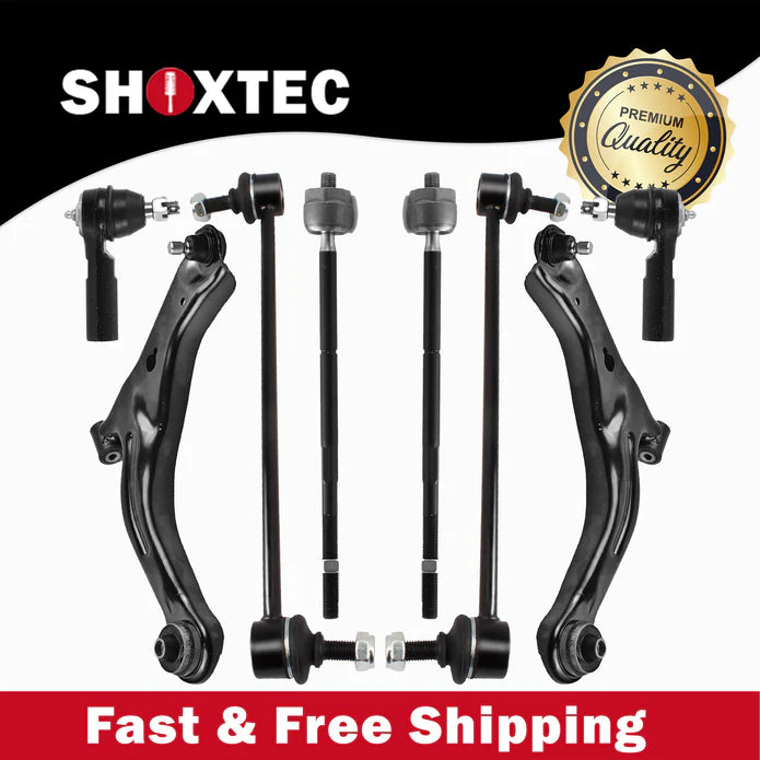 Shoxtec 8pc Suspension Kit Replacement for 05-12 Ford Escape 05-11 Mazda Tribute 05-11 Mercury Mariner Include 2 Sway Bars 2 Inner&Outer Tie Rods 2 Control Arms