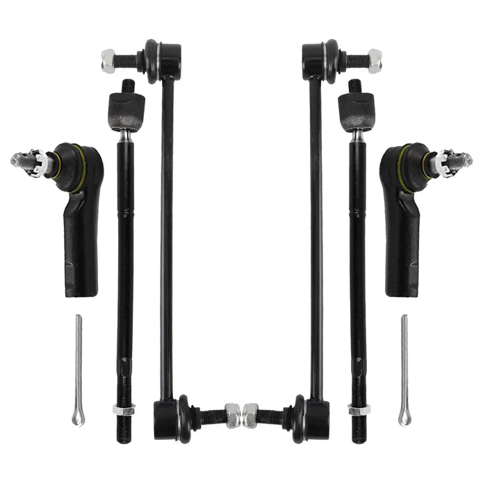 Shoxtec 6pc Suspension Kit Replacement for 2014-2019 Toyota Corolla; 2009-2014 Toyota Matrix Includes 2 Sway Bars 2 Inner Tie Rods 2 Outer Tie Rods