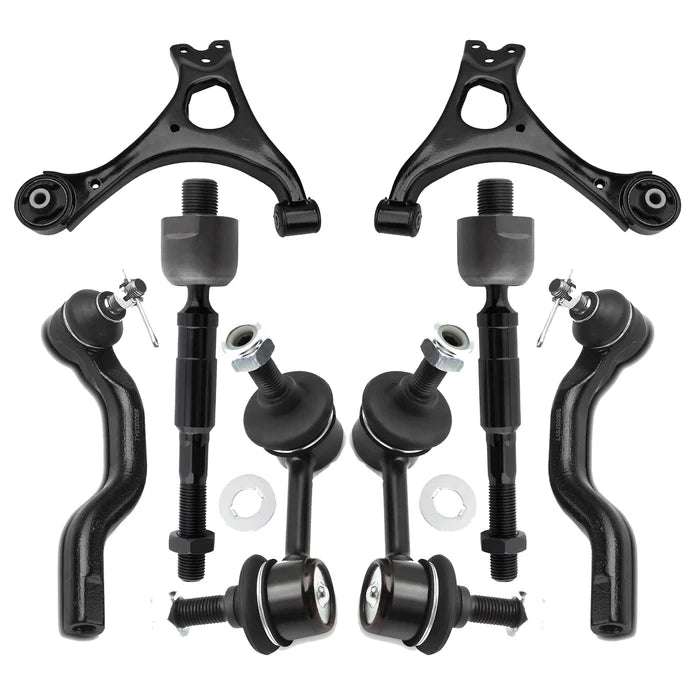 Shoxtec 8pc Suspension Kit Replacement for 2006-2011 Honda Civic Include 2 Sway Bars 2 Inner&Outer Tie Rod Ends 2 Lower Control Arms and Ball Joints