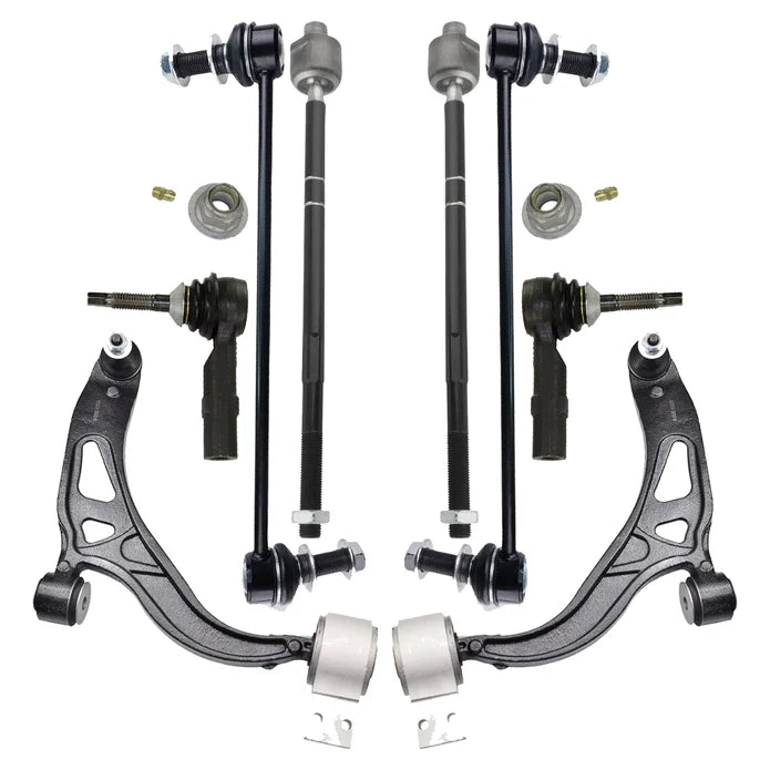 Shoxtec 8pc Suspension Kit Replacement for 2011-2017 Ford Explorer; 2013-2016 Ford Police Interceptor Utility Includes 2 Sway Bars 2 Inner 2 Outer Tie Rod Ends 2 Lower Control Arms&Ball Joints