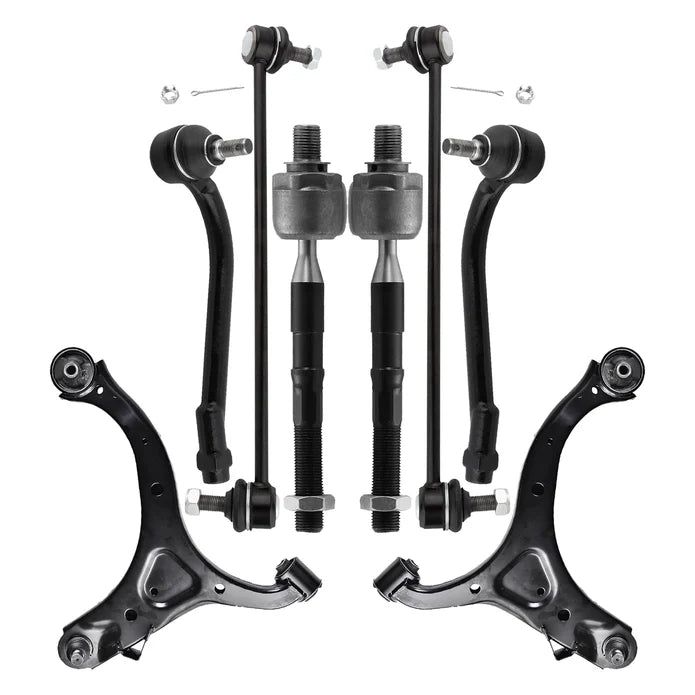 Shoxtec 8pc Suspension Kit Replacement for 2007-2012 Hyundai Santa Fe Includes 2 Sway Bars 2 Inner 2 Outer Tie Rod Ends 2 Lower Control Arms and Ball Joints Assembly