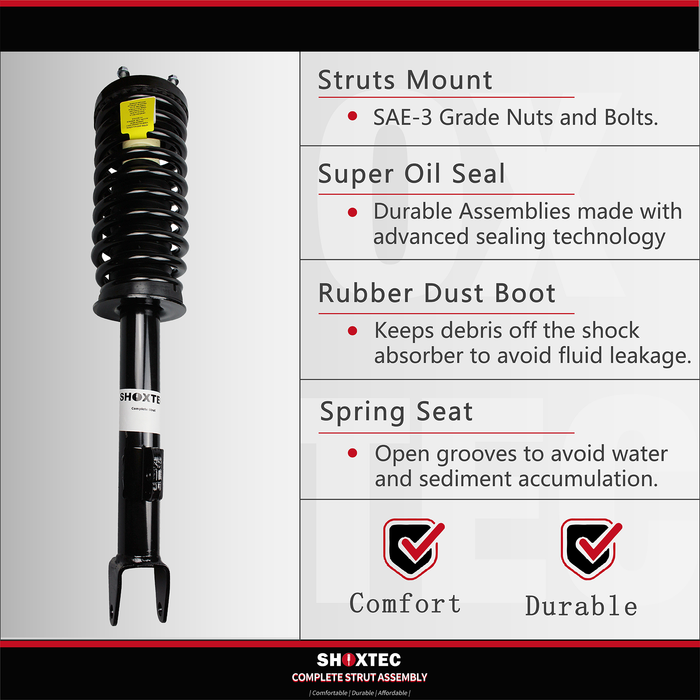Shoxtec Front Complete Strut Assembly Replacement For 2013 Dodge Dart SXT, Aero, SE, Limited, Rallye, 2014-2016 Dodge Dart SXT, Aero, SE Repl No. 272642,272641