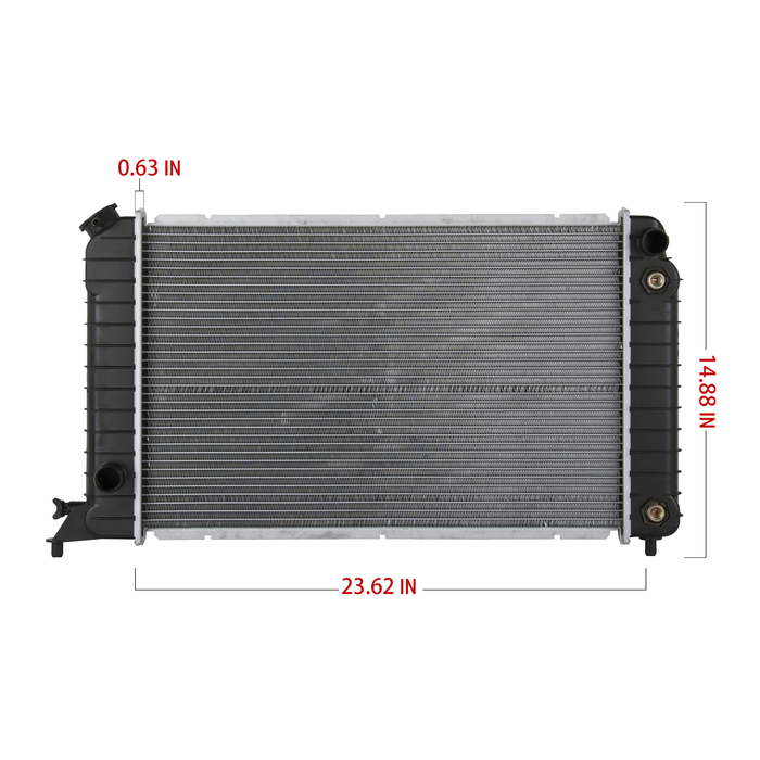 Shoxtec Aluminum Core Radiator Replacement for 97-05 Chevrolet LUV 94-03 Chevrolet S10 94-03 GMC Sonoma 96-00 Isuzu Hombre CU1531