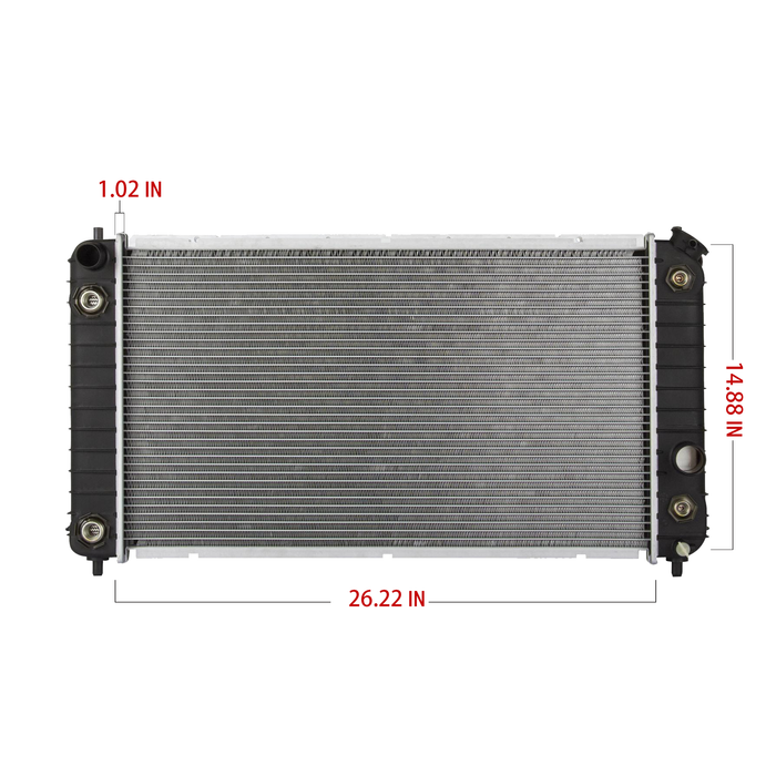Shoxtec Aluminum Core Radiator Replacement for 1996-2005 Chevrolet Blazer 1996-2004 Chevrolet S10 1996-2005 GMC Jimmy 1997-2000 Isuzu Hombre 1996-2001 Oldsmobile Bravada Repl No.CU1826