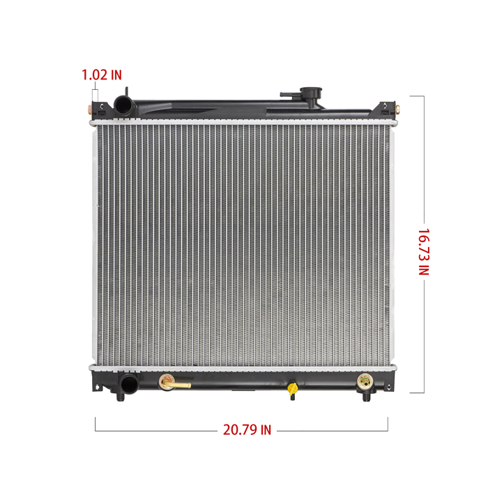 Shoxtec Aluminum Core Radiator Replacement for 99-08 Chevrolet Tracker 96-97 Pontiac Sunrunner 96-98 Suzuki Sidekick 99-01 Suzuki Grand Vitara 99-04 Suzuki Vitara CU2087