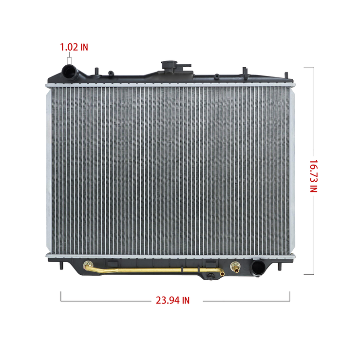 Shoxtec Aluminum Core Radiator Replacement for 98-02 Honda Passport 98-00 Isuzu Amigo 98-03 Isuzu Rodeo and 04 Isuzu Rodeo S CU2195