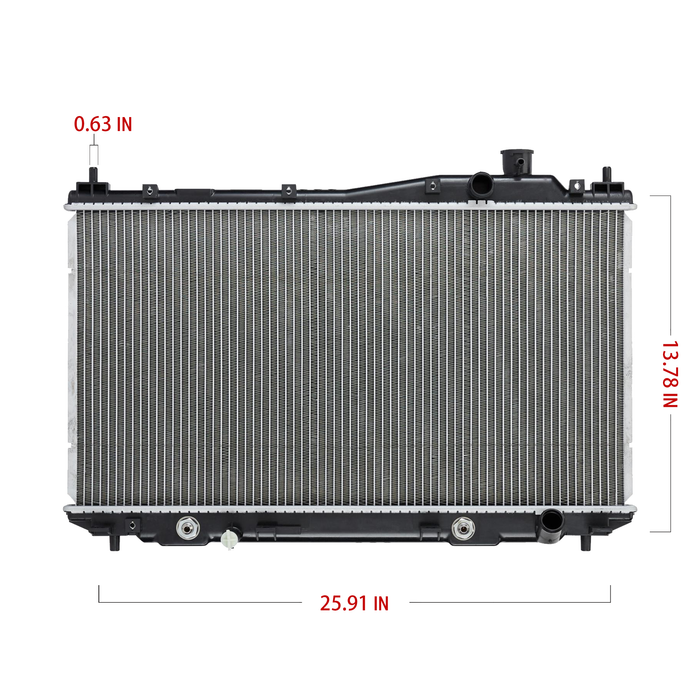 Shoxtec Aluminum Core Radiator Replacement for 2001-2005 Acura EL 2001-2005 Honda Civic Repl No. CU2354
