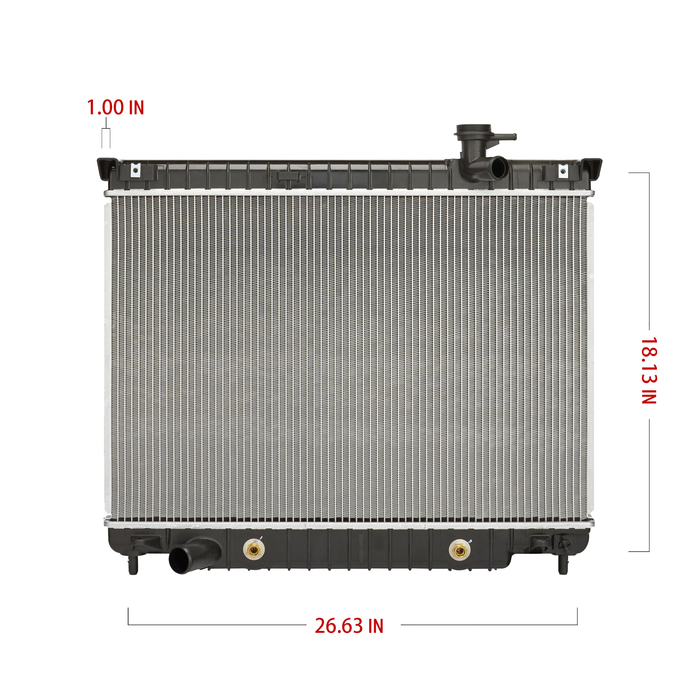 Shoxtec Aluminum Core Radiator Replacement for 2004-2007 Buick Rainier 2002-2009 Chevrolet Trailblazer 2002-2009 GMC Envoy 2002-2008 Isuzu Ascender 2002-2004 Oldsmobile Bravada 2005-2009 Saab 9-7x Repl No. CU2458