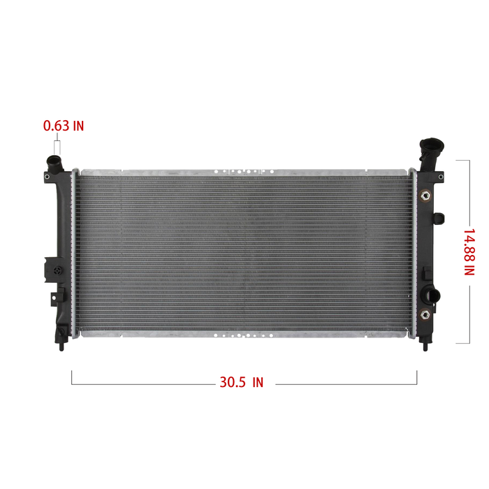 Shoxtec Aluminum Core Radiator Replacement for 02-07 Buick Rendezvous 05-06 Terraza 05-06 Chevrolet Uplander 01-05 Venture 01-04 Oldsmobile Silhouette 01-05 Pontiac Aztek 01-06 Montana 05-06 Saturn Relay Repl No. CU2562