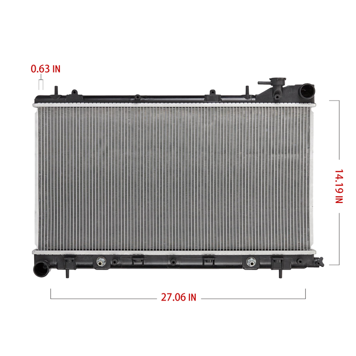 Shoxtec Aluminum Core Radiator Replacement for 2003-2008 Subaru Forester H4 2.5L Repl No. CU2674