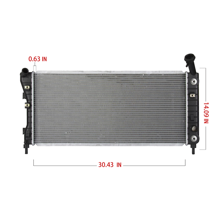 Shoxtec Aluminum Core Radiator Replacement for 2005-2009 Buick Allure 2005-2009 Buick LaCrosse 2004-2005 Chevrolet Impala 2004-2005 Chevrolet Monte Carlo 2004-2008 Pontiac Grand Prix Repl No. CU2710