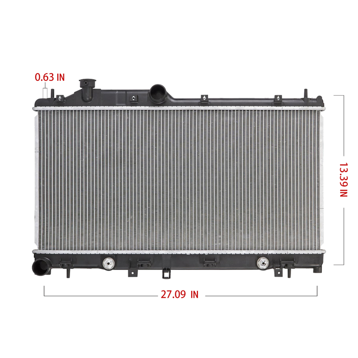 Shoxtec Aluminum Core Radiator Replacement for 2016-2017 Subaru Crosstrek 09-13 Subaru Forester 08-16 Subaru Impreza 06-14 Subaru Legacy 05-14 Subaru Outback 13-16 Subaru XV Repl No. CU2777