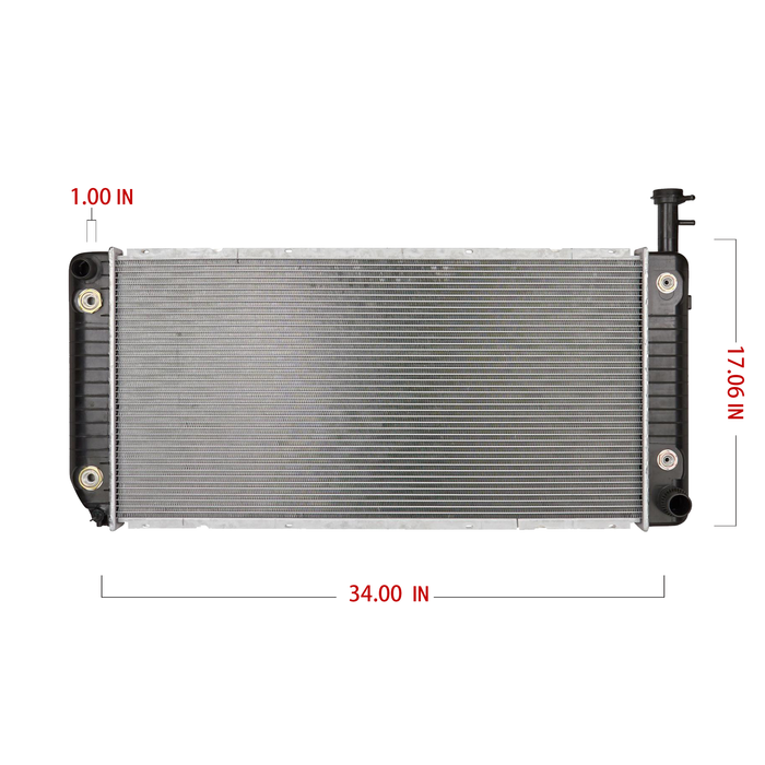Shoxtec Aluminum Core Radiator Replacement for 04-20 Chevrolet Express 2500 04-20 Express 3500 09-20 Express 4500 10-19 Express Cargo 04-20 GMC Savana 2500 06-20 Savana 3500 09-20 Savana 4500 Repl No.CU2791
