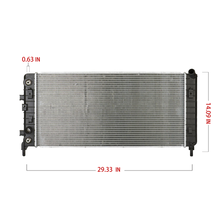 Shoxtec Aluminum Core Radiator Replacement for 2005-2008 Buick Allure 2005-2008 Buick LaCrosse 2006-2011 Chevrolet Impala 2006-2007 Chevrolet Monte Carlo Repl No. CU2827