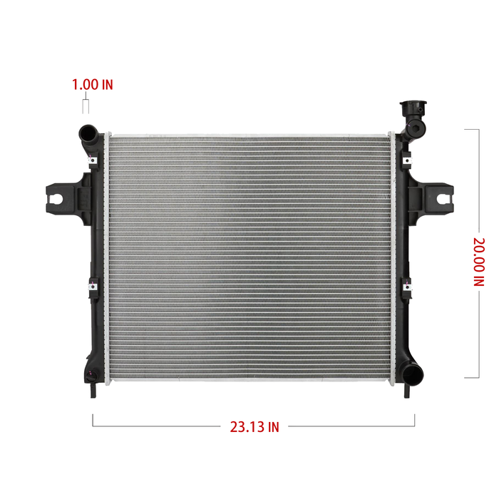 Shoxtec Aluminum Core Radiator Replacement for 2006-2010 Jeep Commander 2005-2010 Jeep Grand Cherokee Repl No. CU2839