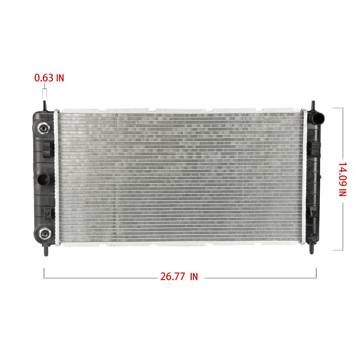 Shoxtec Aluminum Core Radiator Replacement for 2008-2012 Chevrolet Malibu 2006-2010 Pontiac G6 2007-2009 Saturn Aura Repl No. CU2864