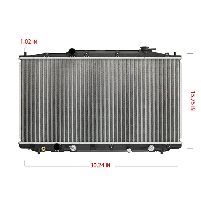 Shoxtec Aluminum Core Radiator Replacement for 2013-2018 Acura RDX 2008-2012 Honda Accord 2012-2015 Honda Crosstour V6 3.5L Repl No. CU2989