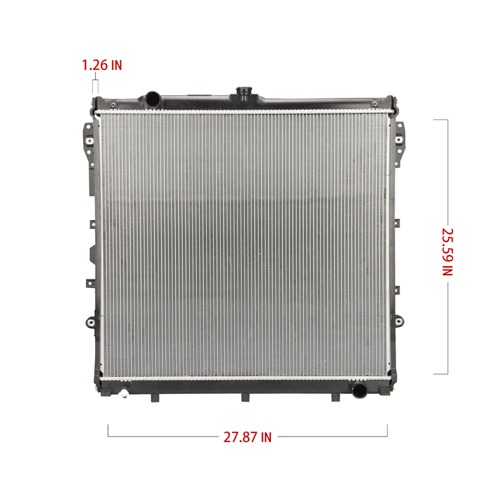 Shoxtec Aluminum Core Radiator Replacement for 2008-2014 Toyota Sequoia 2007-2021 Toyota Tundra Repl No. CU2994