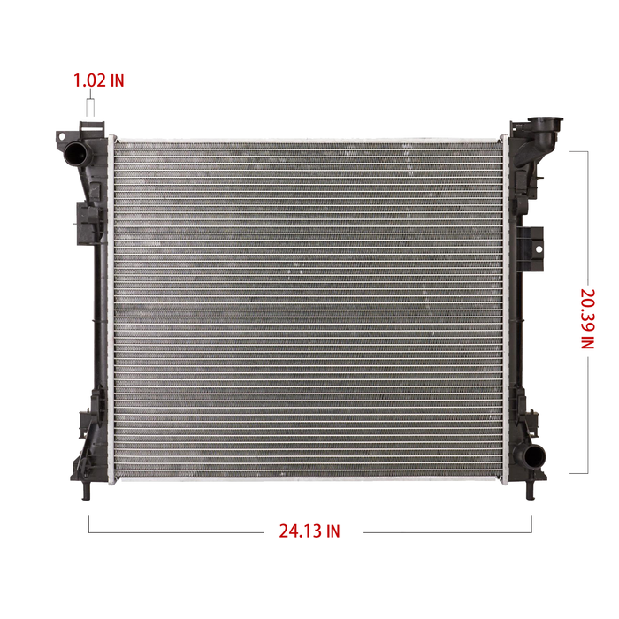 Shoxtec Aluminum Core Radiator Replacement for 2008-2016 Chrysler Town&Country 2008 Chrysler Voyager 2008-2020 Dodge Grand Caravan 2012-2015 Ram C/V 2009-2014 Volkswagen Routan Repl No.CU13063