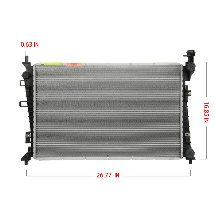 Shoxtec Aluminum Core Radiator Replacement for 2008-2011 Ford Focus Repl No. CU13087