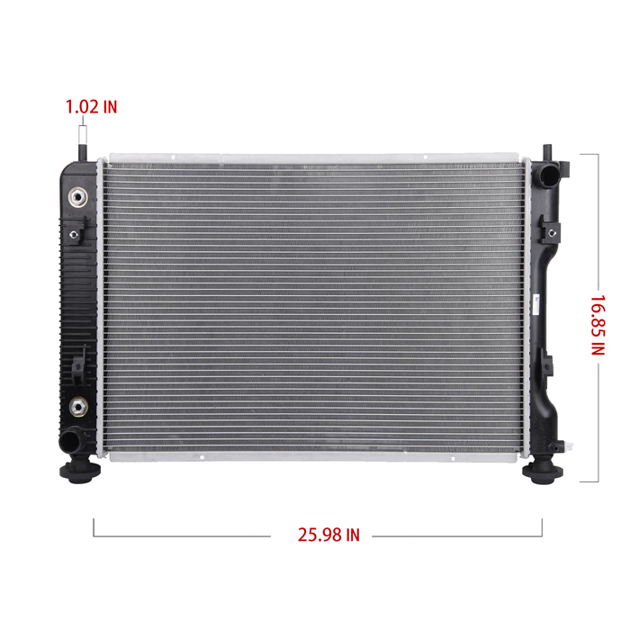 Shoxtec Aluminum Core Radiator Replacement for 2010-2017 Chevrolet Equinox 2010-2017 GMC Terrain 2008-2009 Pontiac Torrent 2007-2009 Suzuki XL-7 Repl No. CU13103