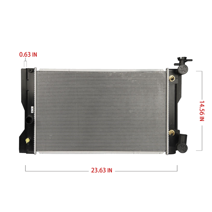 Shoxtec Aluminum Core Radiator Replacement for 2009-2010 Pontiac Vibe 2009-2019 Toyota Corolla 2009-2014 Toyota Matrix Repl No.CU13106