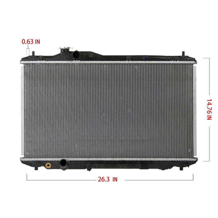 Shoxtec Aluminum Core Radiator Replacement for 2013-2015 Acura ILX 2012-2015 Honda Civic Repl No. CU13221