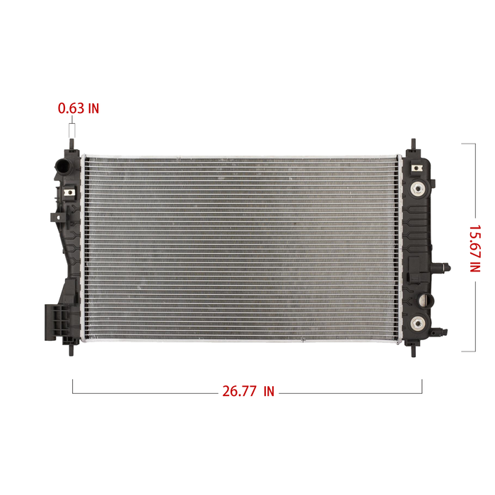 Shoxtec Aluminum Core Radiator Replacement for 2013-2016 Buick Regal 2014-2019 Chevrolet Impala 2013-2015 Chevrolet Malibu 2016 Chevrolet Malibu Limited Repl No. CU13328